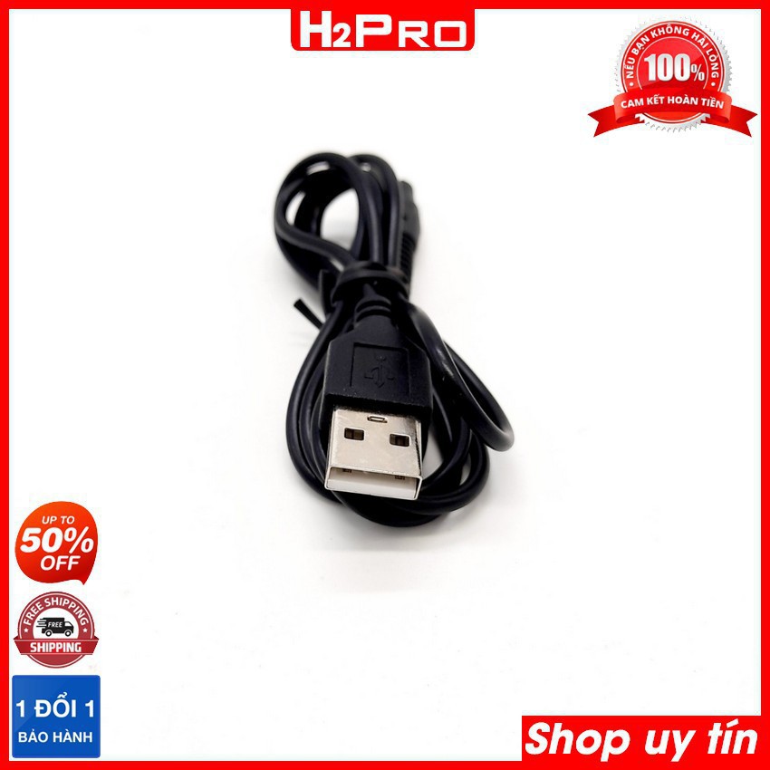 Dây sạc đèn pin 2 chấu Jack nguồn USB Dây sạc đèn pin Số 8 Kích cỡ 1m hàng Thái Lan cao cấp