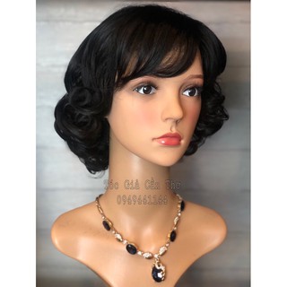 TÓC BỘ XOĂN TRUNG NIÊN 30cm(đen tự nhiên)