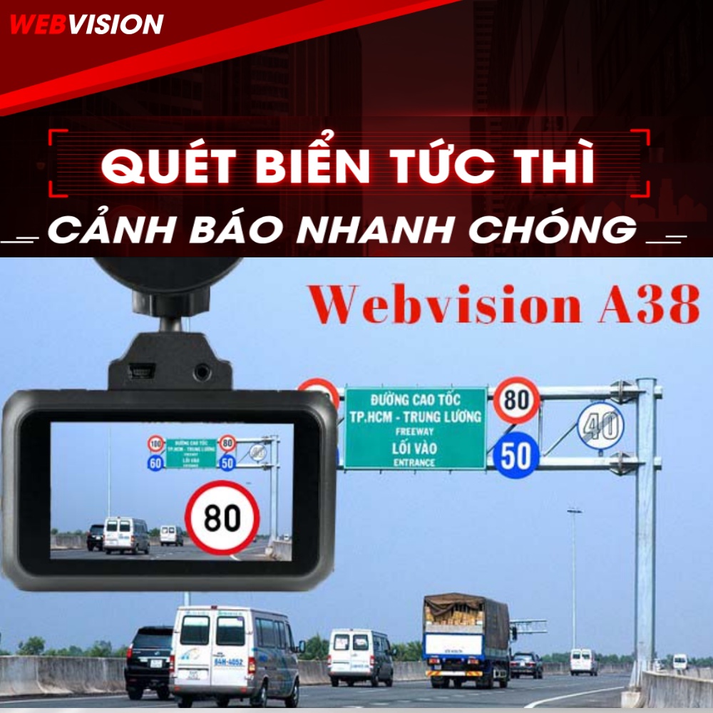 Camera Hành Trình Webvision A38 [Kèm Thẻ Nhớ 128Gb]