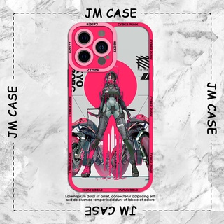 Ốp lưng iphone samsung xiaomi oppo cạnh vuông JM CASE Cyber Punk nữ thần chiến binh