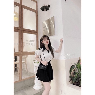 Set yếm áo cổ bẻ hot hit