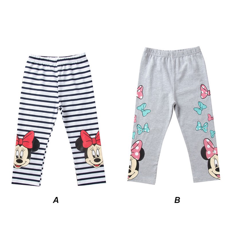 Quần Legging Chất Cotton Hoạ Tiết Hoạt Hình Đáng Yêu Cho Bé