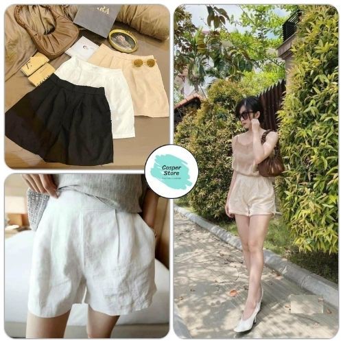Quần Đùi Đũi Nữ Trơn ⚡ Casper.Store | FREESHIP | ⚡ Short lửng dáng suông, form rộng dễ mặc, cá tính