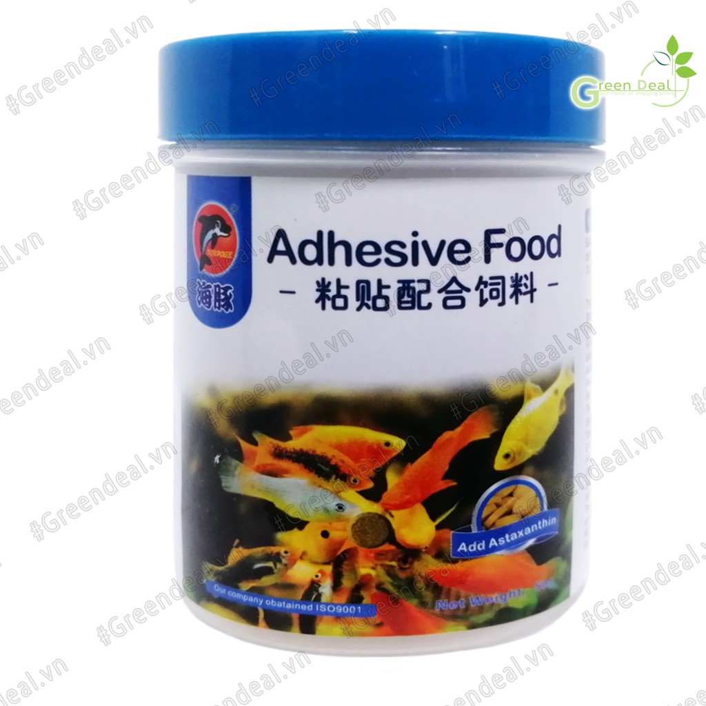 PORPOISE - Adhesive Food (Lọ 50 gram) | Thức ăn cám viên dán kính dùng cho cá cảnh