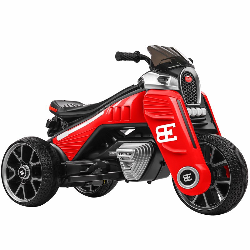 Xe máy điện moto DUCATI QQ8801 3 bánh size lớn 2 động cơ 6V7AH (Đỏ-Đen-Cam-Trắng)