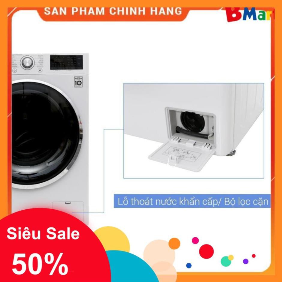 [ VẬN CHUYỂN MIỄN PHÍ KHU VỰC HÀ NỘI ] Máy giặt LG lồng ngang 9kg màu trắng FC1409S2W  - BM NEW