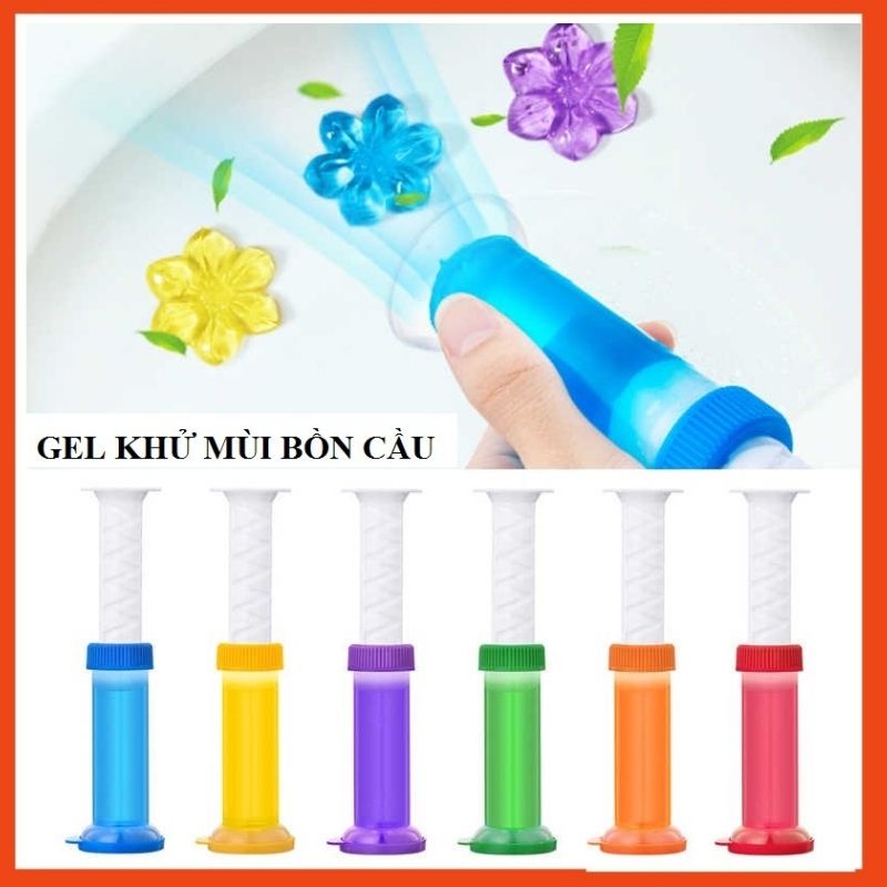 Gel khử mùi bồn cầu dạng thạch hình bông hoa với 7 mùi thơm cho toilet