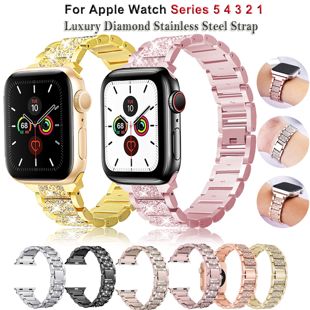 Dây đeo thép không gỉ cho đồng hồ thông minh Apple Watch dòng 6 se 5 4 3 2 1