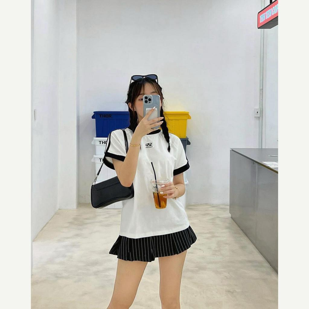 Áo baby tee Form Fit Chữ N, Áo thun baby tee Chất Thun Co Dãn sgenz.brand