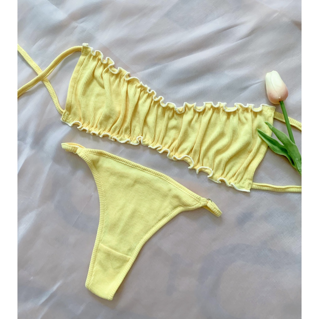 Set bikini thun gân hàng may thiết kế - BK02 | BigBuy360 - bigbuy360.vn