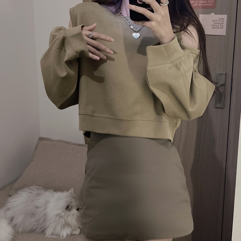 IELGY  Áo sweater Khoét Rỗng Thiết Kế Có Thể Đảo Ngược Cho Nữ