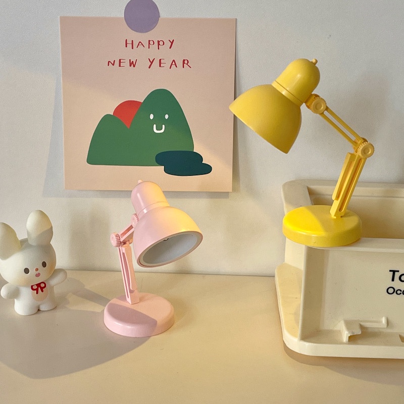 [Hàng sẵn mới về] Đèn học Mini Chụp Tròn để bàn siêu Cute chất lượng cao - Đèn LED Trang trí bàn học có thể điều chỉnh