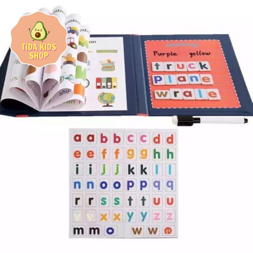 Words Spelling Game, Đồ Chơi Giáo Dục Học Đánh Vần Chữ Cái Tiếng Anh, Ghép Chữ Bằng Gỗ Giá Tốt ❤️ TiDa Kids Shop