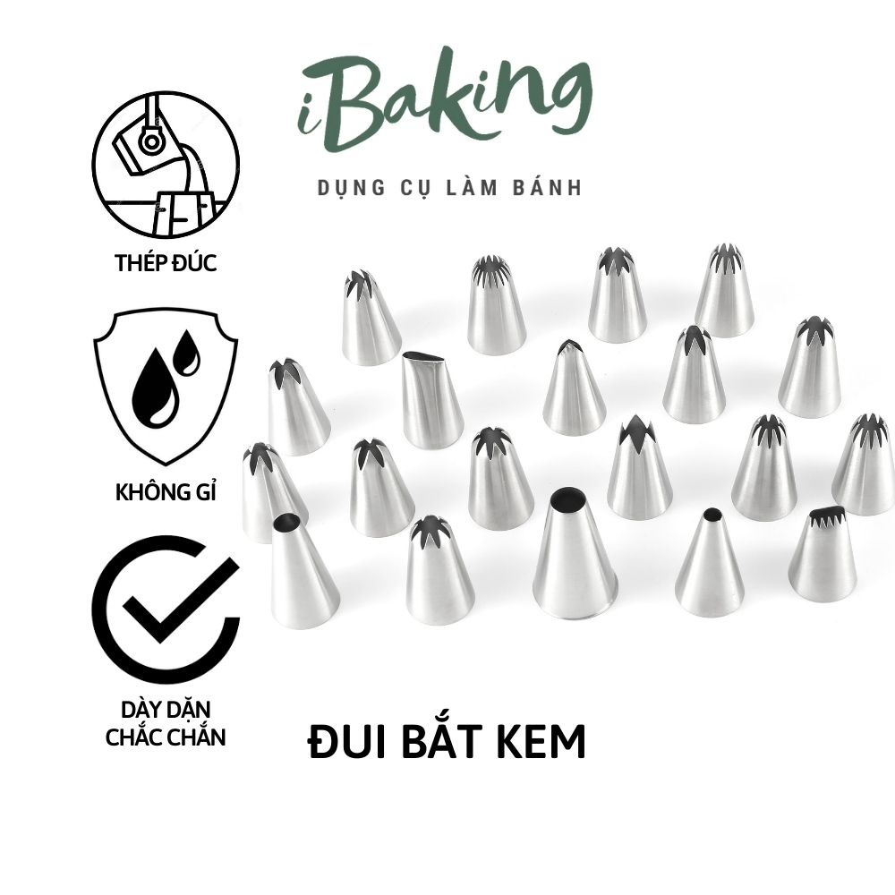 Đui bắt kem, đuôi bắt hoa cơ bản dùng trang trí bánh sinh nhật