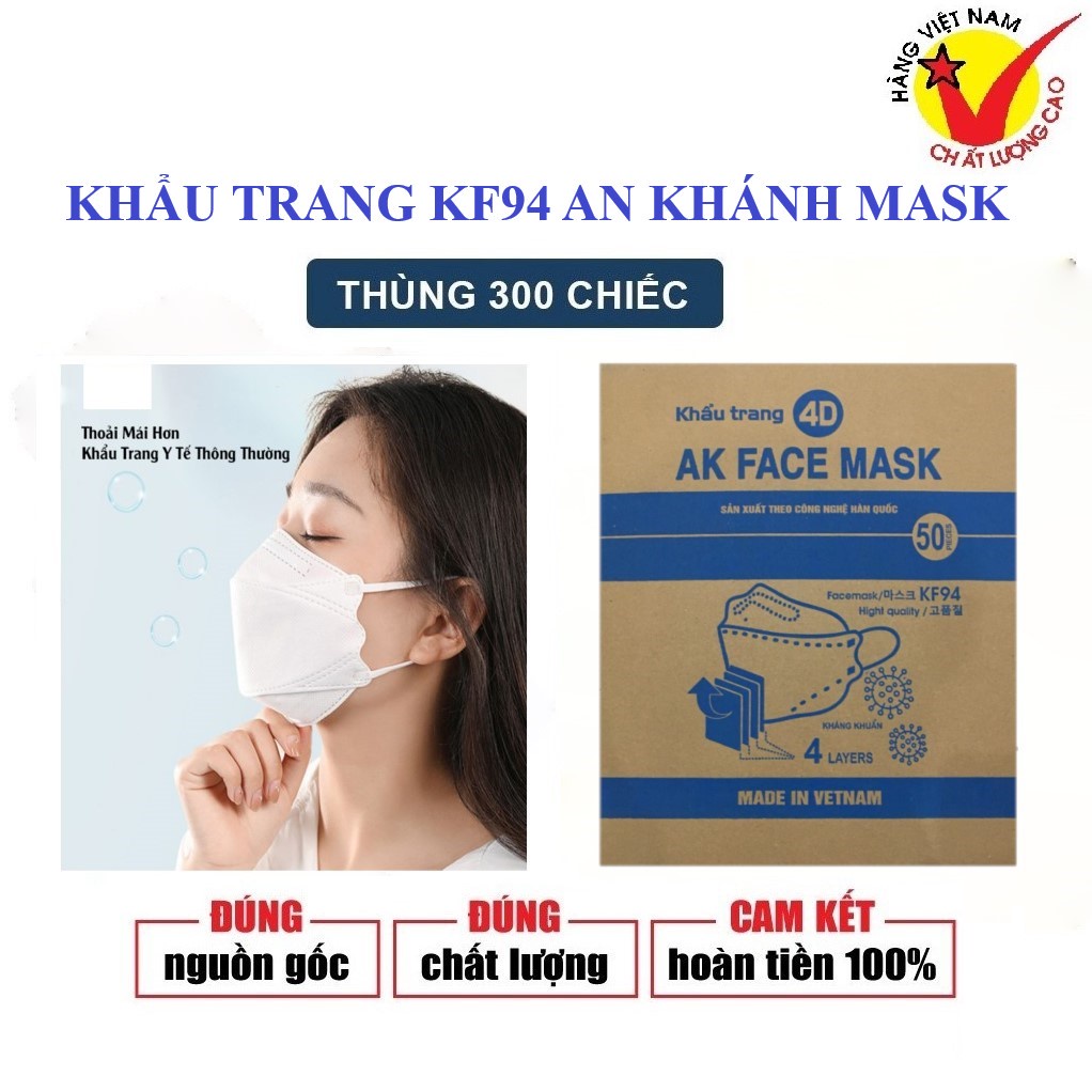 Khẩu Trang Kháng Khuẩn 4D Mask KF94 Thiết Kế Thông Minh Ôm Sát Khuôn Mặt [10Chiếc/Túi]