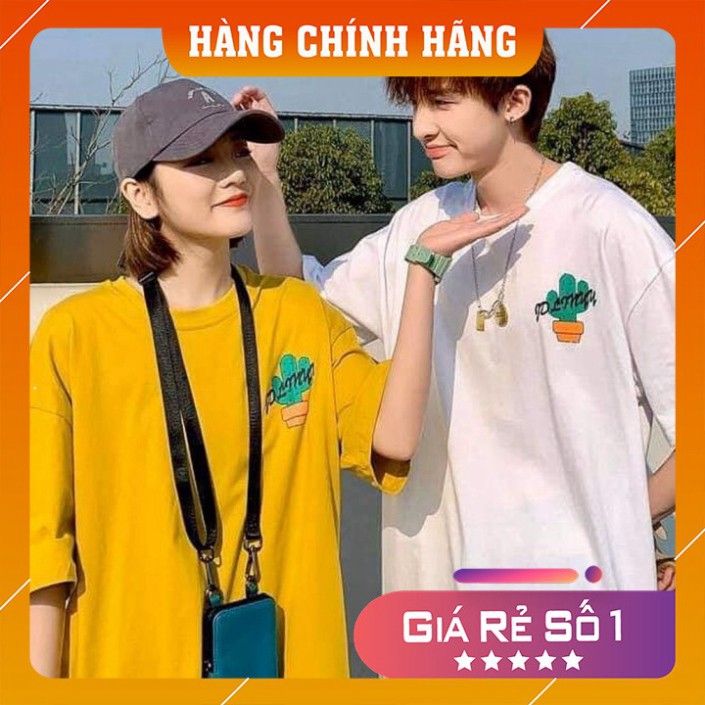Áo thun 💕𝑭𝒓𝒆𝒆𝒔𝒉𝒊𝒑💕 Áo phông form rộng Unisex L130, mặc lớp, nhóm, cặp, in hình cây xương rồng chữ TOP ENGUOLIN