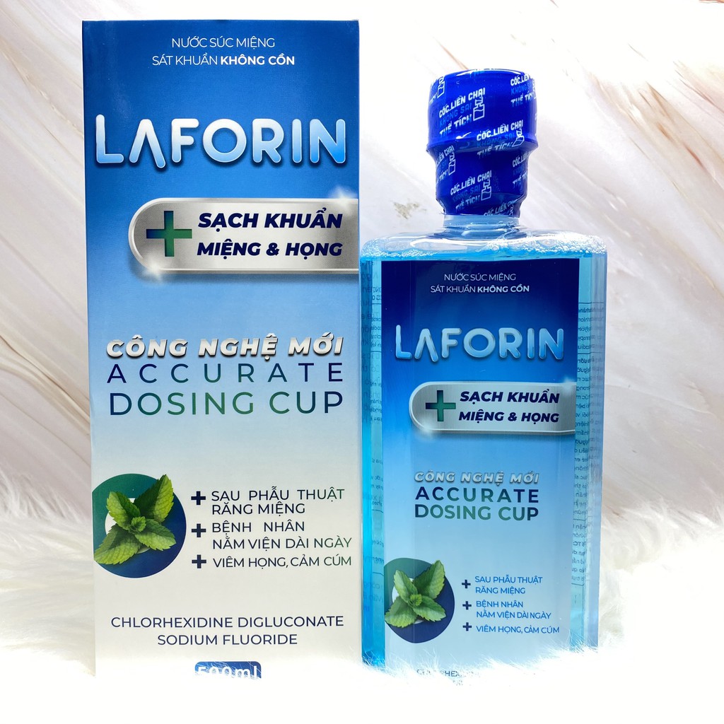 Nước súc miệng sát khuẩn răng miệng Laforin chai 500ml