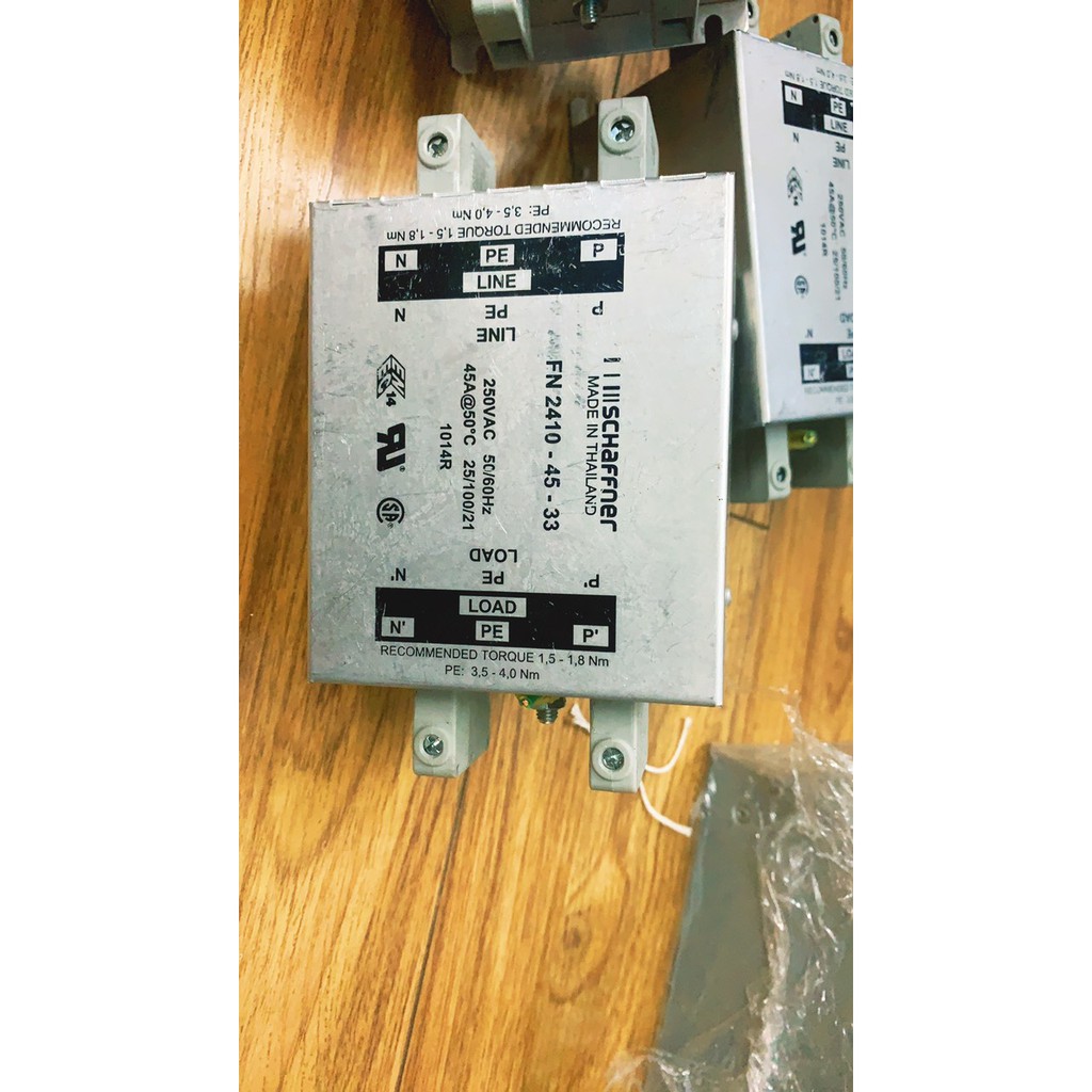 Lọc nguồn điện sạch 2 Tầng 45A Schaffner bãi Thụy sĩ made in Thái Lan
