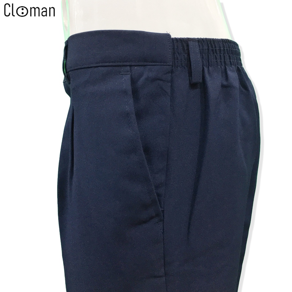 Quần Tây Xanh Học Sinh Lưng Thun Dây Kéo CLOMAN Có Bigsize Vải Mềm Mịn QD006