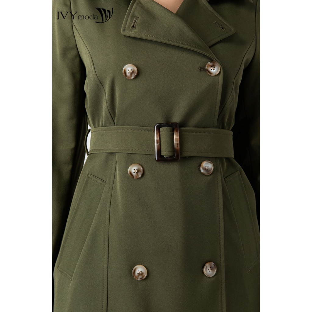 Áo Trench coat nữ dáng dài IVY moda MS 71M7031