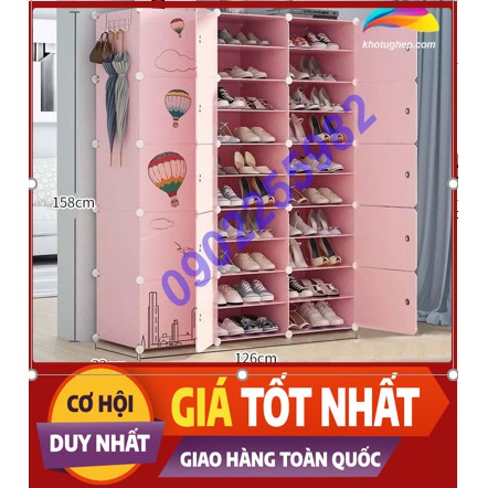 TỦ GIÀY LẮP GHÉP {GIÁ RẺ NHẤT SHOPEE}  ĐỂ GIÀY  8 Ô (chia ô) CỬA TRẮNG TRONG SIÊU ĐẸP