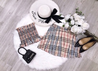 Set BBR chân váy xoè xếp li