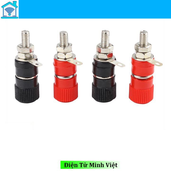 Combo 1 Jack Bắp Chuối 4mm và 1 Đầu Jack JS910 - Màu Đỏ