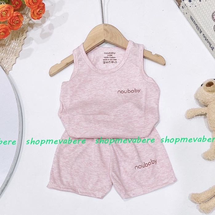 Bộ ba lỗ cotton thoáng mát nhiều màu cho bé trai và bé gái sơ sinh 3-13kg, hàng đẹp - BO55