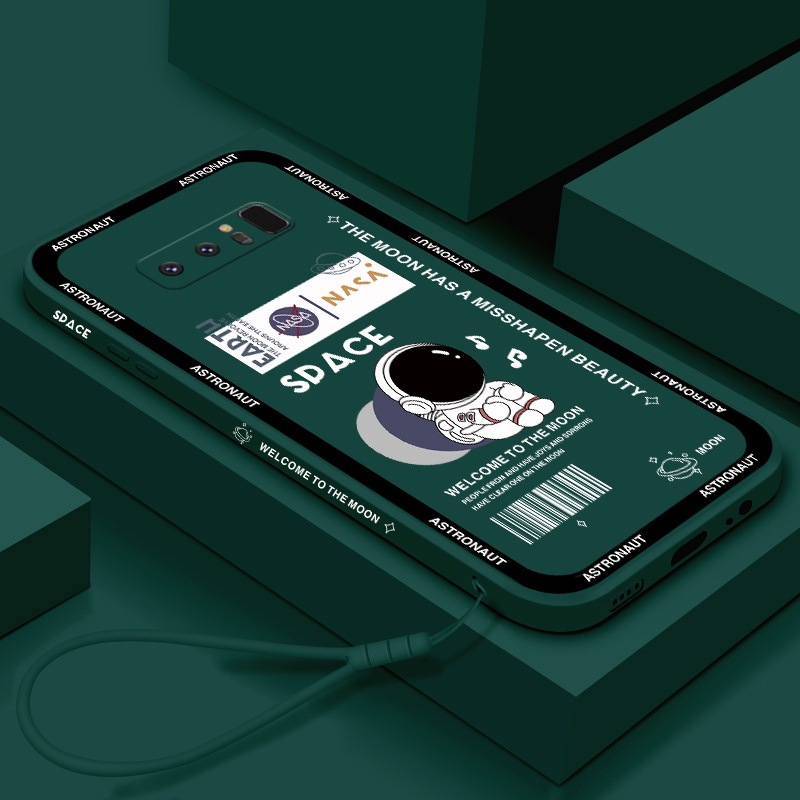 Ốp Điện Thoại Silicon Dẻo Họa Tiết Phi Hành Gia Dễ Thương Chống Rơi / Vân Tay Cho Samsung Note 8 9 10 Plus 10 Lite 20 Ultra