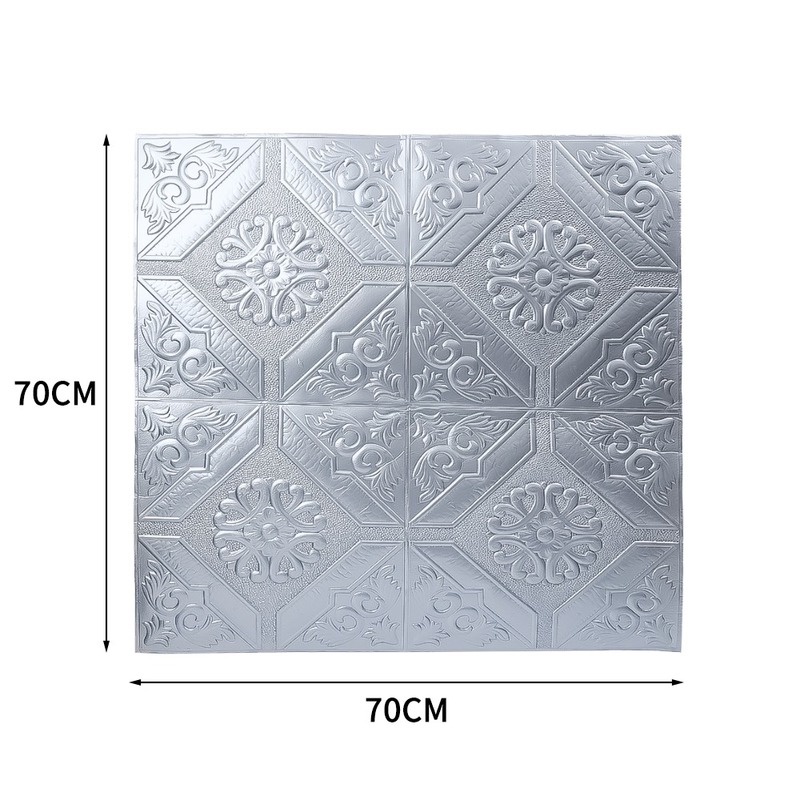 Giấy Dán Tường Hình Vuông Họa Tiết Hoa Cổ Điển Tự Dính Bằng XPE Chống Ẩm Chống Nấm Mốc Trang Trí Nhà Cửa