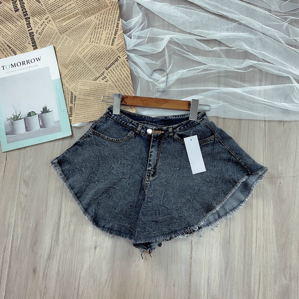 Quần short jean xoè - Quần jean nữ