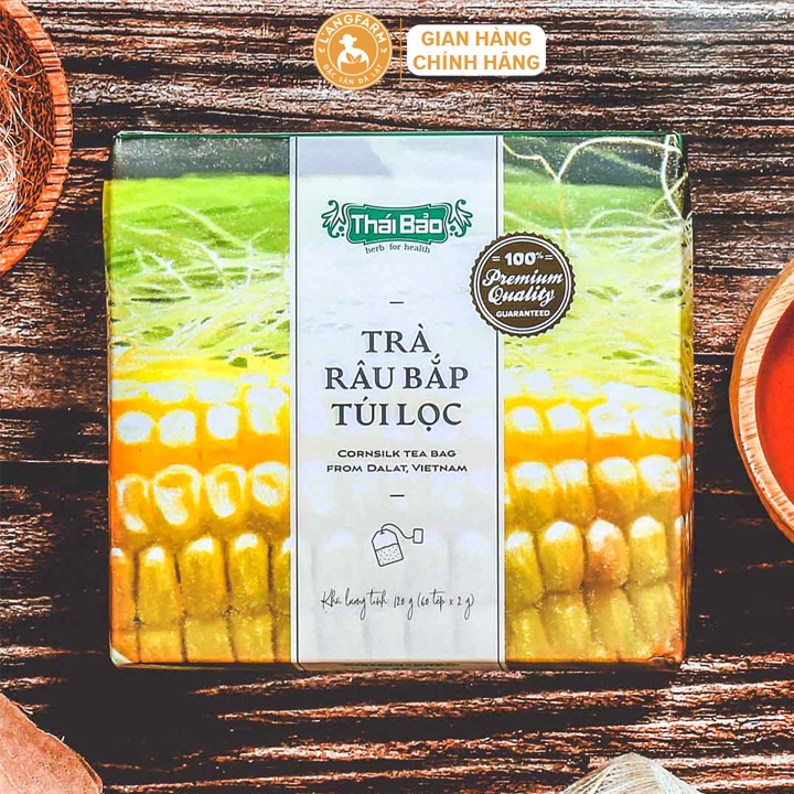 Trà râu bắp túi lọc L'angfarm, 60 tép hộp mẫu pastel art Thái Bảo, 25 tép kraft