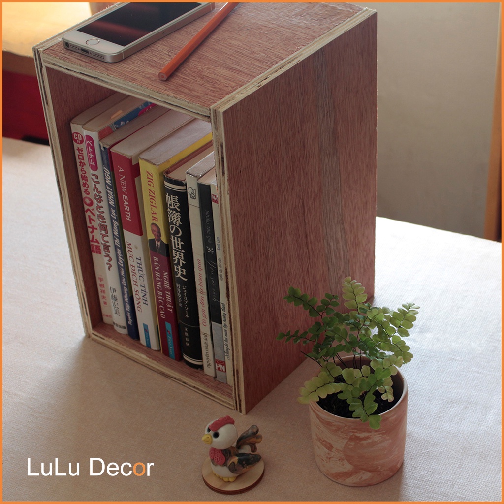 Hộp Đựng Sách, Đựng Đồ Cá Nhân, Gỗ Plywood – LuLu Decor, Nhiều Kích Thước