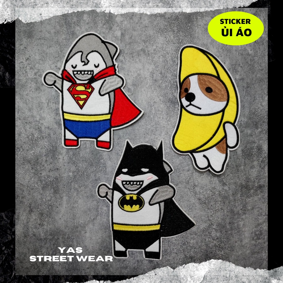 Sticker vải thêu cao cấp - CÓ SẴN KEO ỦI,Patch ủi dùng làm miếng vá Quần Áo,áo phao,BALO,quần jogger, đồ jeans, giày dép