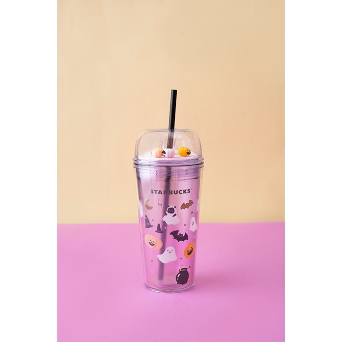 Ly Starbucks Cold Cup 16Oz (473ml) Plas WM22 Spooky Vibes Halloween
