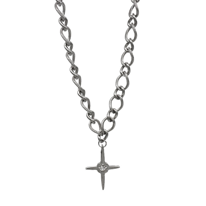 Vòng cổ Thép Titan Mặt Thánh Giá Phong Cách hip hop Đường Phố Cá Tính Cho Nam Nữ