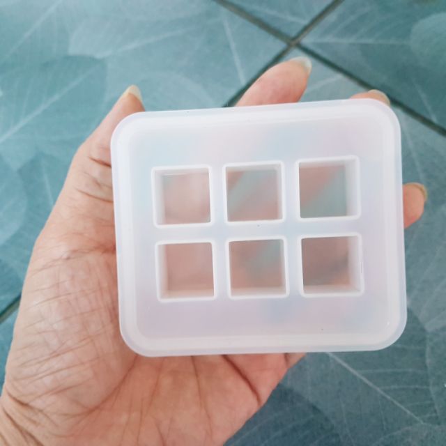 Khuôn silicon - Resin Epoxy - Khối vuông 16mm