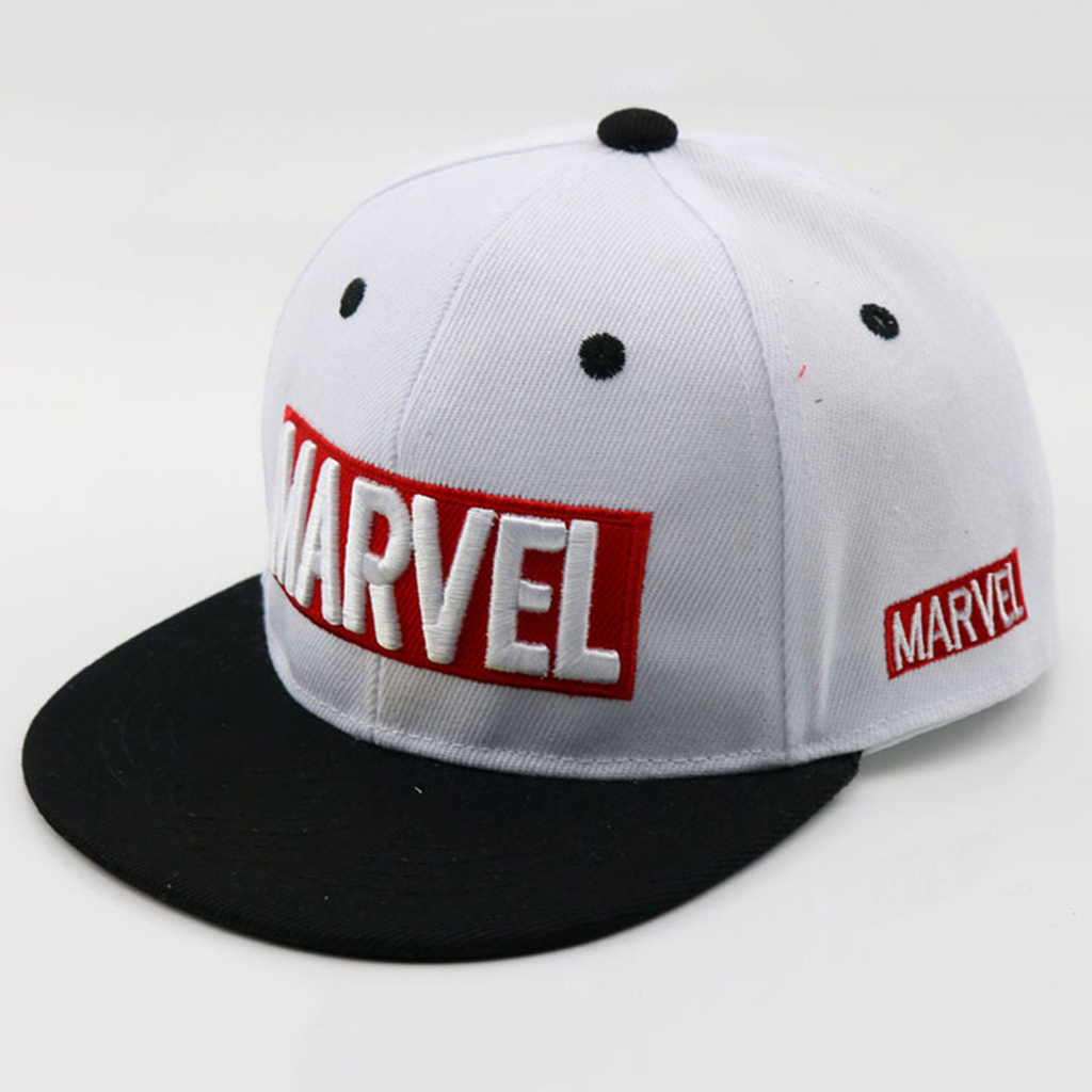 MARVEL Mũ Snapback Hoạ Tiết Thêu Phong Cách Hip-Hop Cho Bé