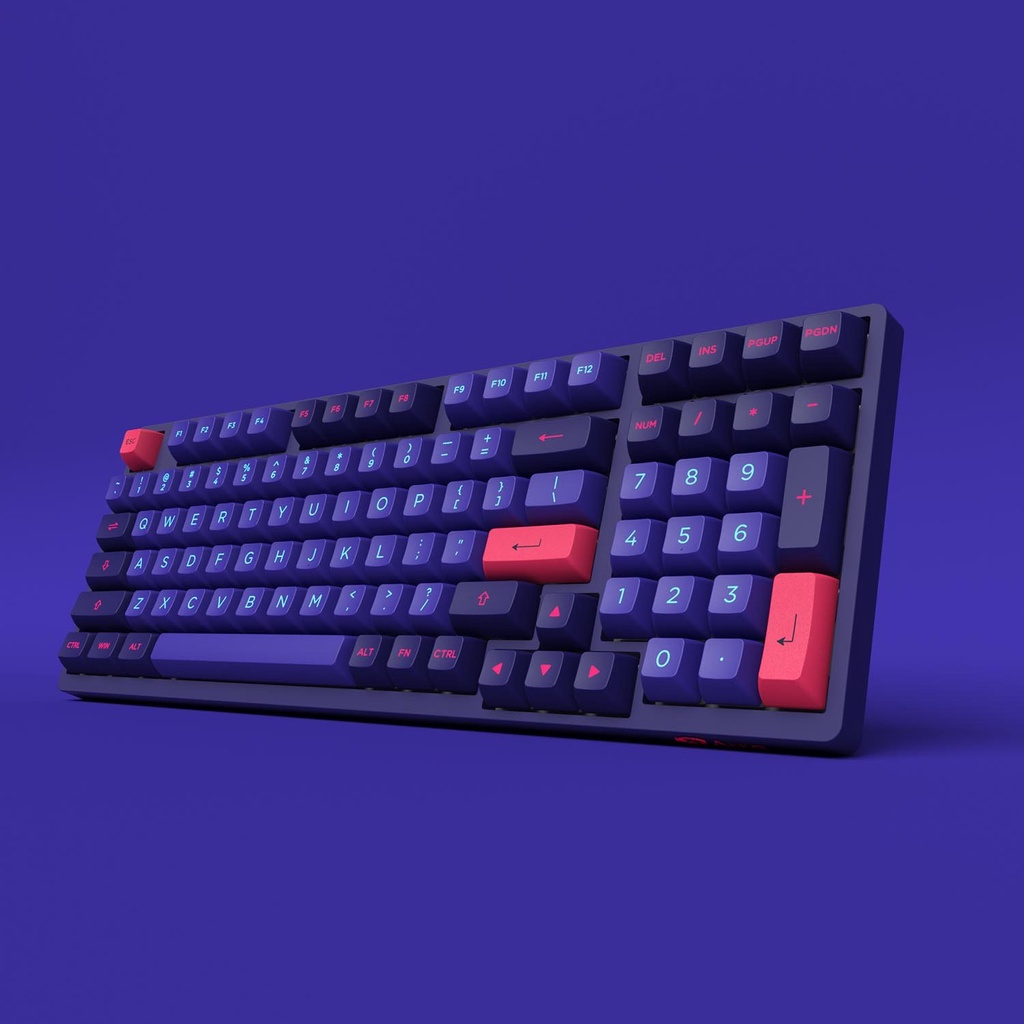 Bàn phím cơ akko 3098n multi-modes neon bluetooth máy tính laptop không dây mini giá rẻ gaming full size red blue switch