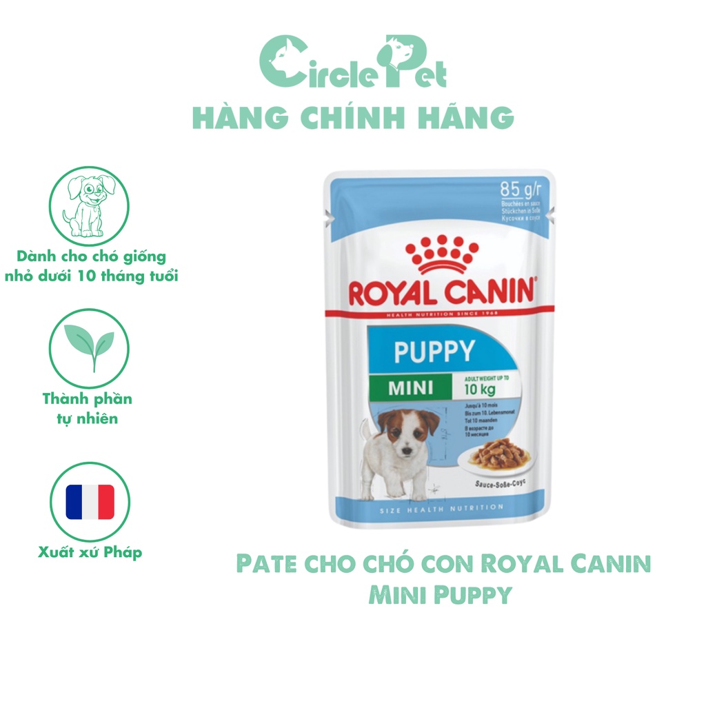 Pate Cho Chó Con Royal Canin Mini Puppy Thành Phần Tự Nhiên Giúp Tăng Cường Sức Đề Kháng 85g- Circle Pet
