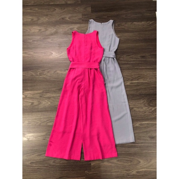 Jumpsuits Oasix thắt lưng, hai màu đỏ, xám
