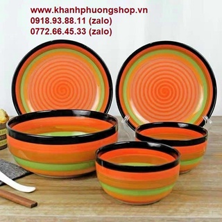 Bộ chén tô dĩa 7 sắc cầu vòng - chén tô dĩa 7 sắc cầu vòng