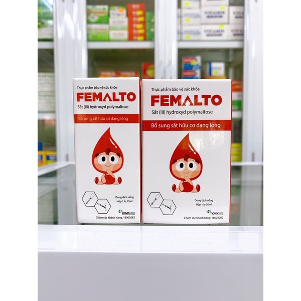 FEMALTO bổ sung sắt hữu cơ dạng lỏng vị thơm ngon dễ uống, không gây táo bón