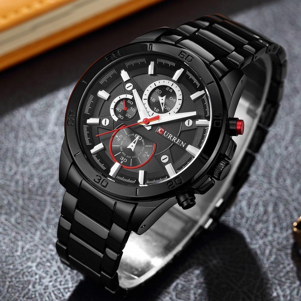Đồng Hồ Quartz CURREN Chống Thấm Nước Dây Thép Không Gỉ Sang Trọng