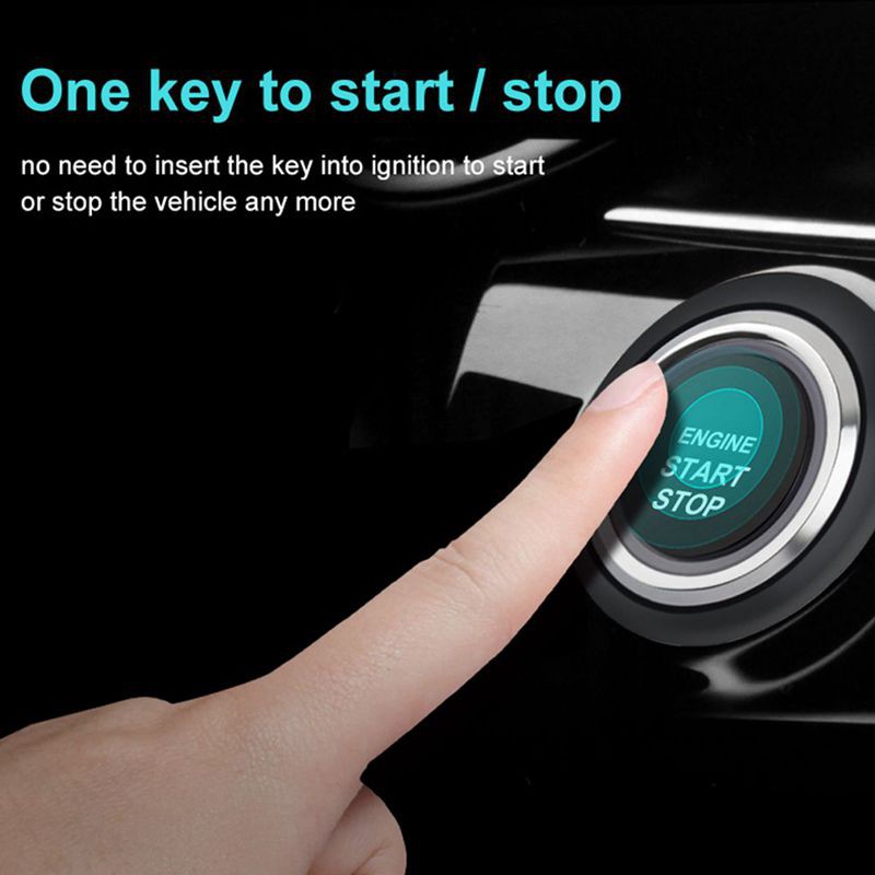 ♫♥♫Smart RFID Car Alarm System Push Engine Start Stop Button Lock Ignition Immobilizer with Remote