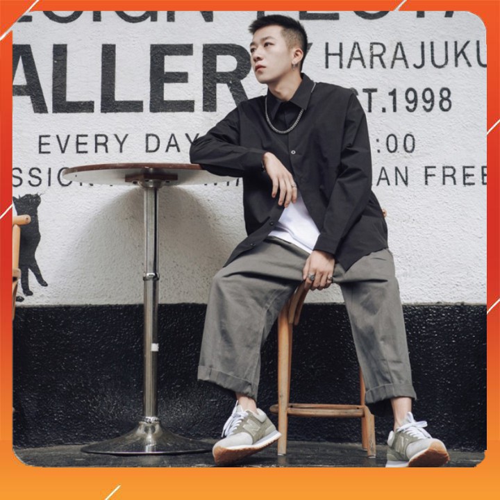 Áo Sơ Mi Đen Dài Tay Hàng Siêu Cấp, Chất Cực Đẹp - A9