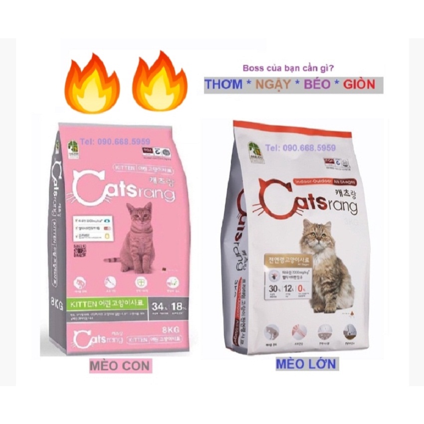 Thức ăn cho mèo catsrang 400g hạt cho mèo con kitten