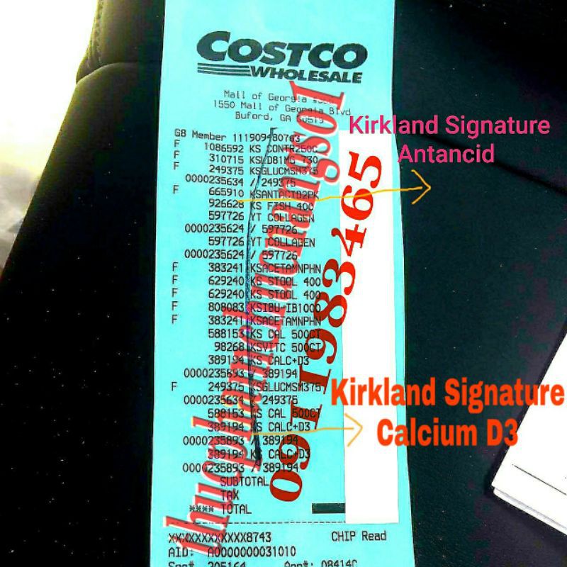 Calcium Citrate Magnesium and Zinc Kirkland 500 Viên Cam Kết Chính Hãng