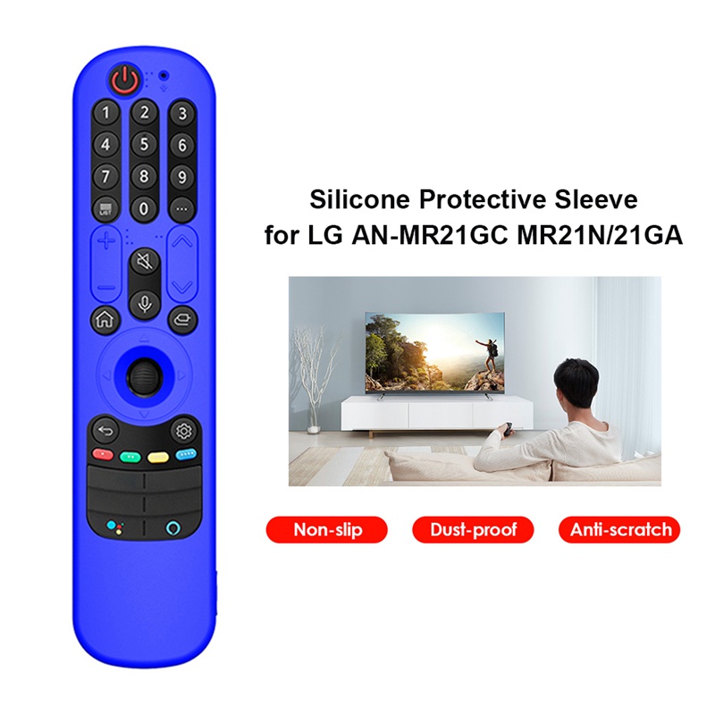 Vỏ bọc silicone bảo vệ bộ điều khiển từ xa cho LG OLED TV AN-MR21GC MR21N/ 21GA MR21GA màu đen