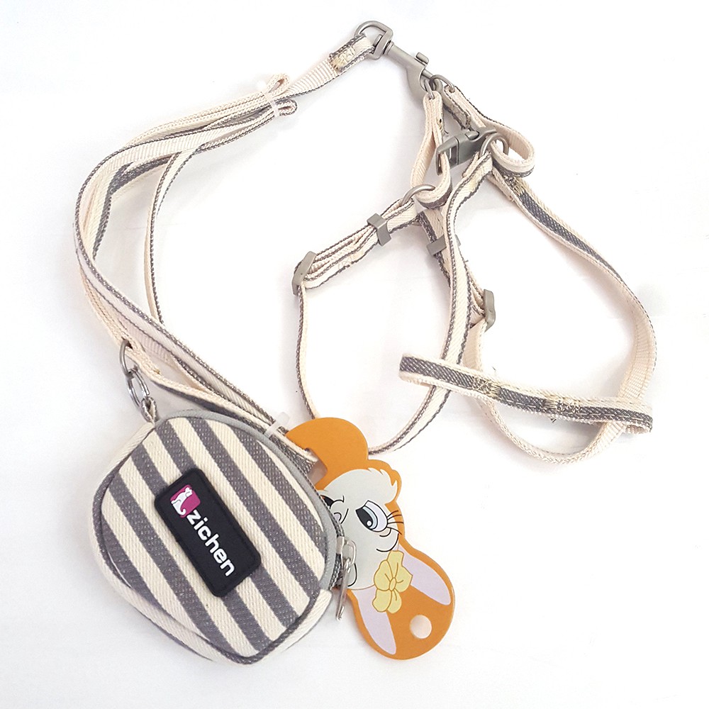 Dây Dắt Kèm Yếm Ngực Và Túi Cho Thú Cưng